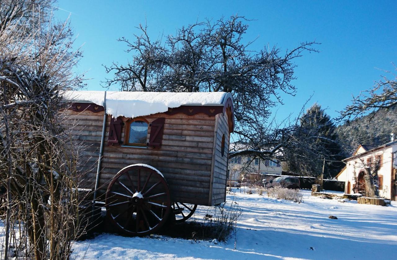 Roulotte Le Temps De Rever Bed and Breakfast Saint-Michel-sur-Meurthe Buitenkant foto