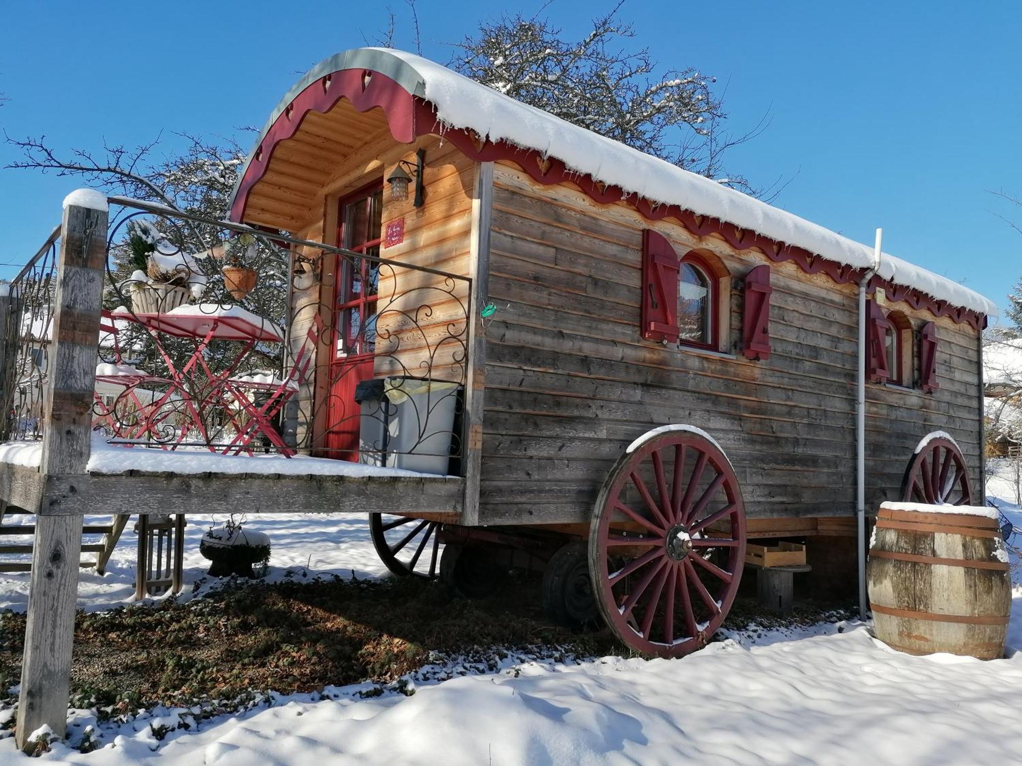 Roulotte Le Temps De Rever Bed and Breakfast Saint-Michel-sur-Meurthe Buitenkant foto